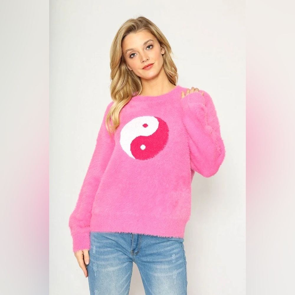 Pink Yin-Yang Sweater